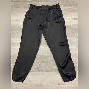 ZARA Elastic Waistband Mid-Rise Twill Tulip Hem Ankle Pants Women’s Size L